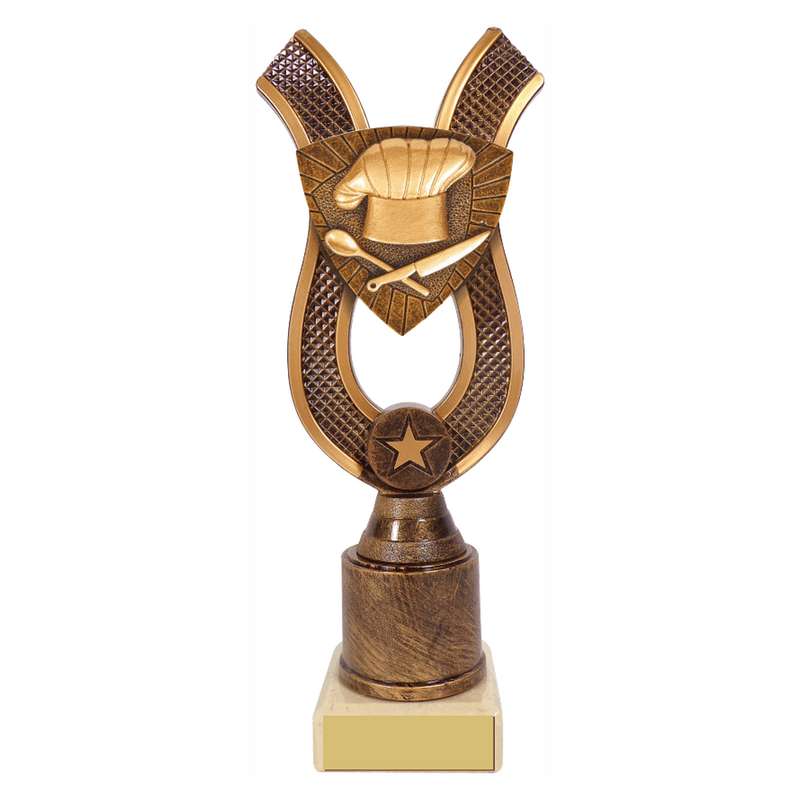 Antique Gold Ribbon Award with Resin Baking/Cooking Trim 180mm – Ant Gold