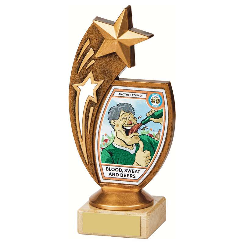 “Blood Sweat & Beers” Fun Award 170mm – Ant Gold