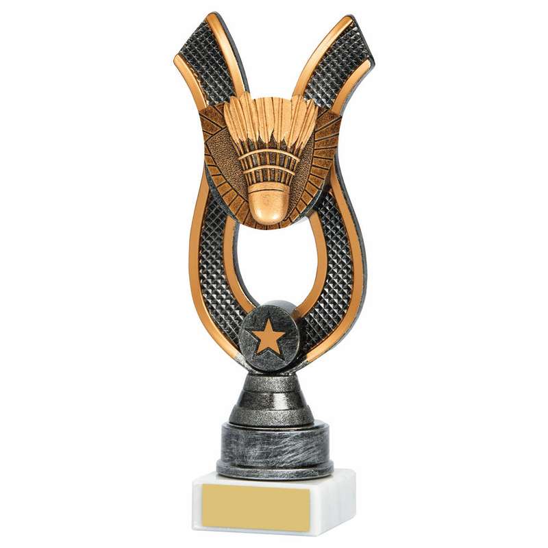 Antique Silver Ribbon Award – Badminton 200mm – Ant Silver
