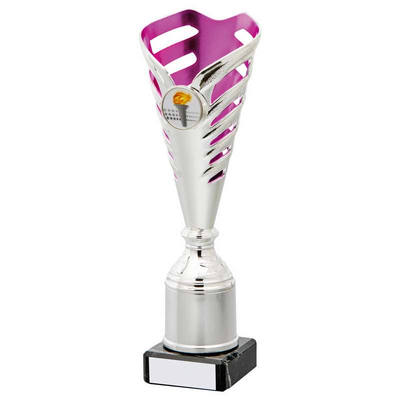 Silver and Pink Scuplture Trophy 225mm – Silver/Pink