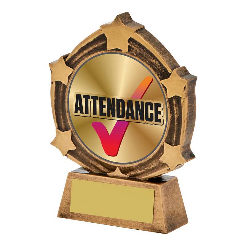 Resin “Attendance” Award 100mm – Ant Gold