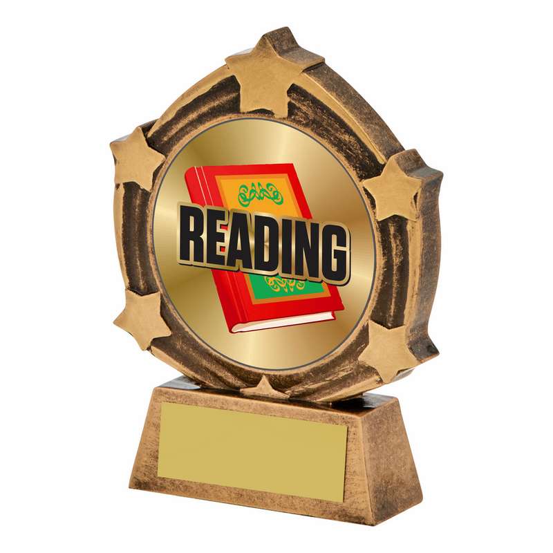 Resin “Reading” Award 100mm – Ant Gold