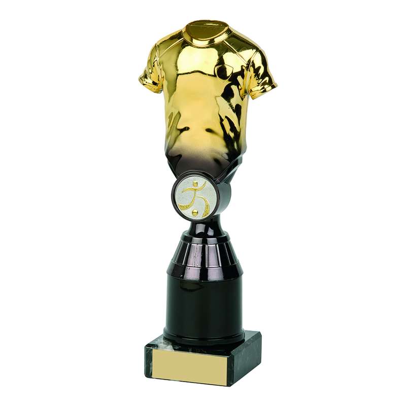 Gold/Black Football Shirt Trophy 205mm – Gold/Black