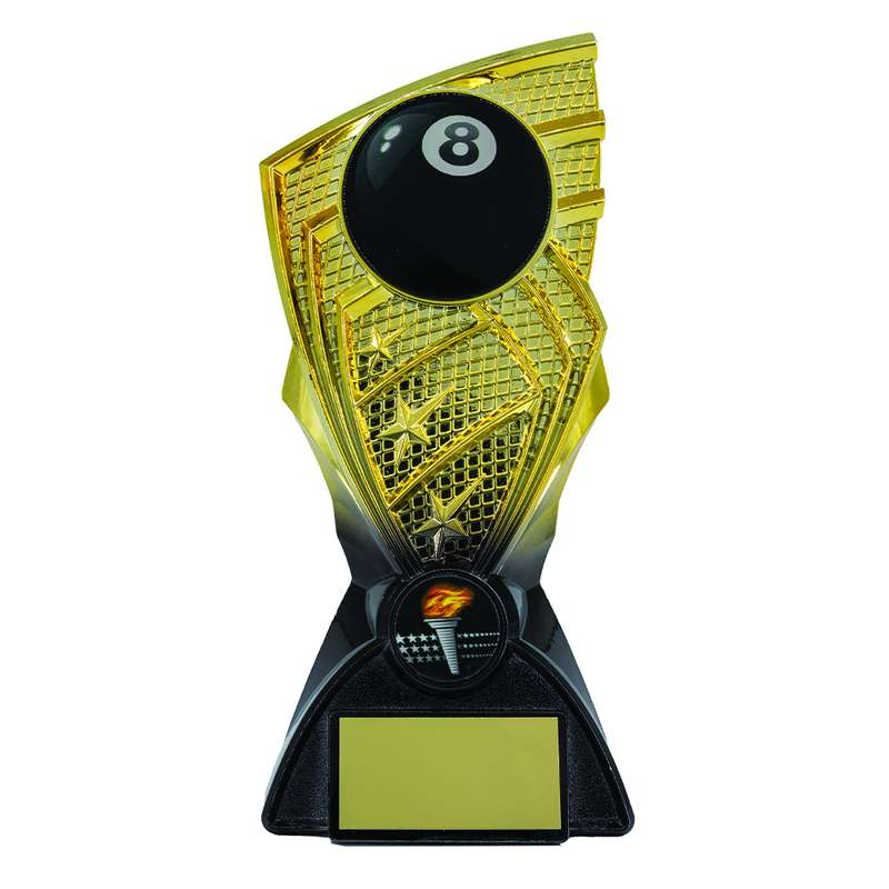 Snooker/Pool Gold/Black Shard Trophy 190mm – Gold/Black