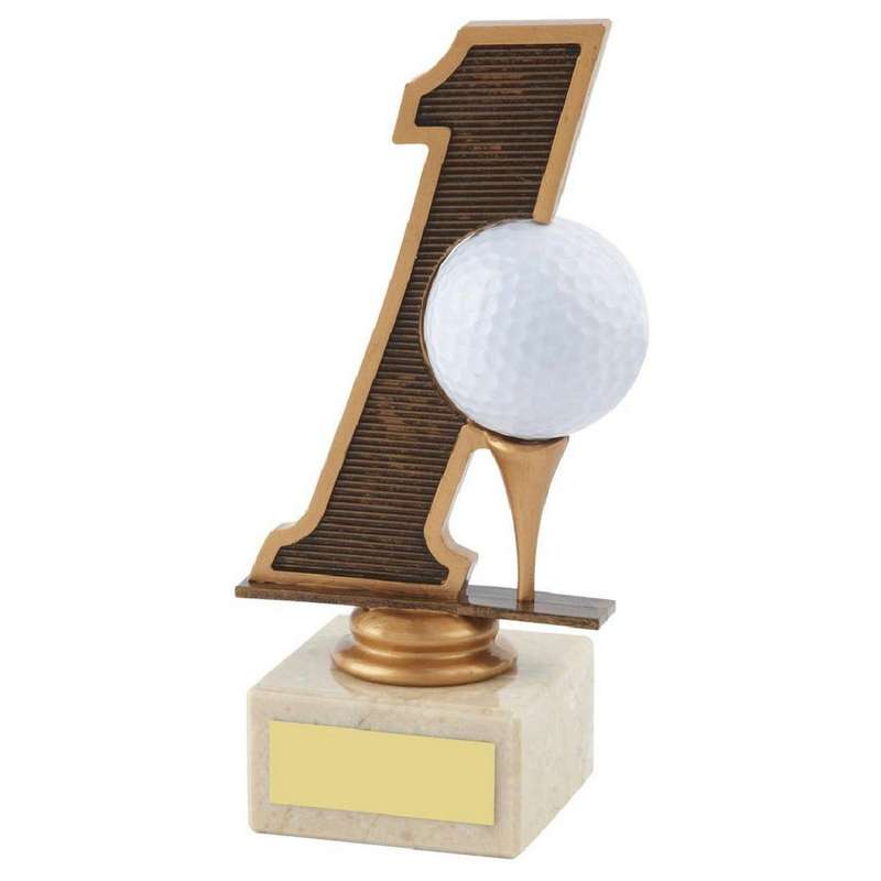 Hole in One Golf Trophy (Ball not Included) 160mm – Ant Gold