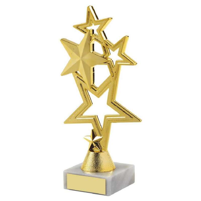 Gold Stars Achievement Trophy 190mm – Gold