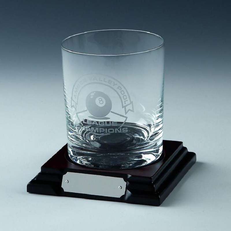 Single Spirit Glass on Wood Stand 110mm – Clear