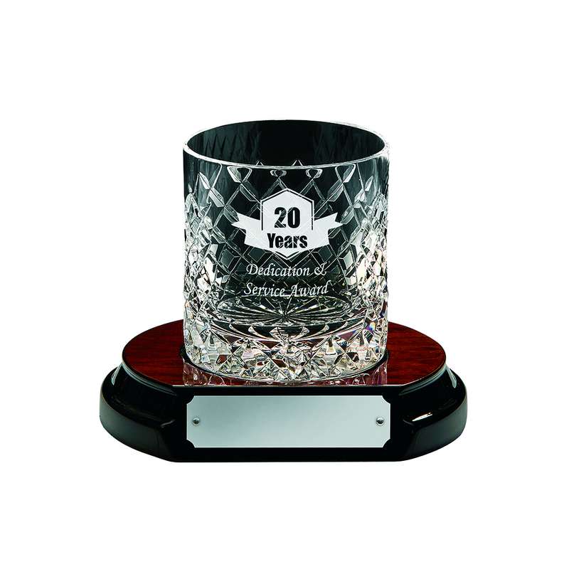 Whiskey Glass Award with Panel (GLASS ONLY) 85mm – Clear