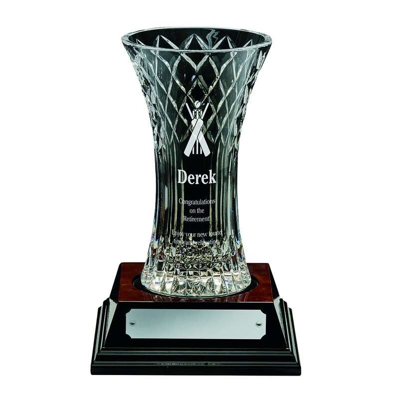 VASE with Panel (VASE ONLY) 190mm – Clear