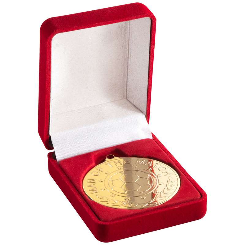 DELUXE RED MEDAL BOX (40/50mm RECESS) – 3in