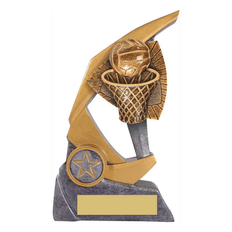 Antique Silver Resin Claw Trophy with Netball Trim 150mm – Ant Silver