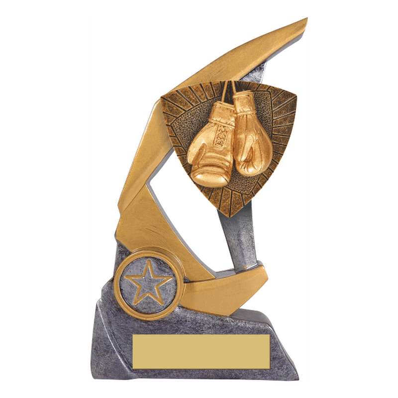 Antique Silver Resin Claw Trophy with Boxing Trim 150mm – Ant Silver