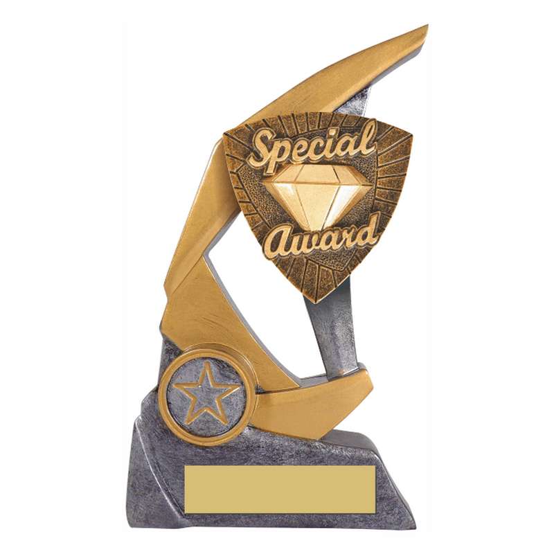 Antique Silver Resin Claw Trophy with Special Award Trim 150mm – Ant Silver