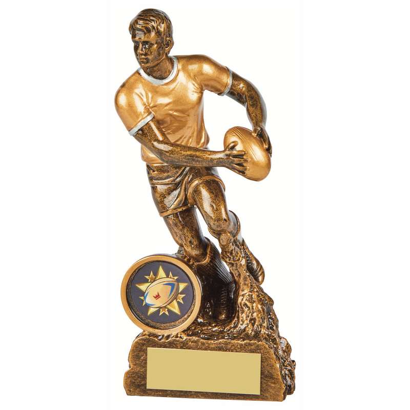 Male Rugby Action Award 150mm – Ant Gold