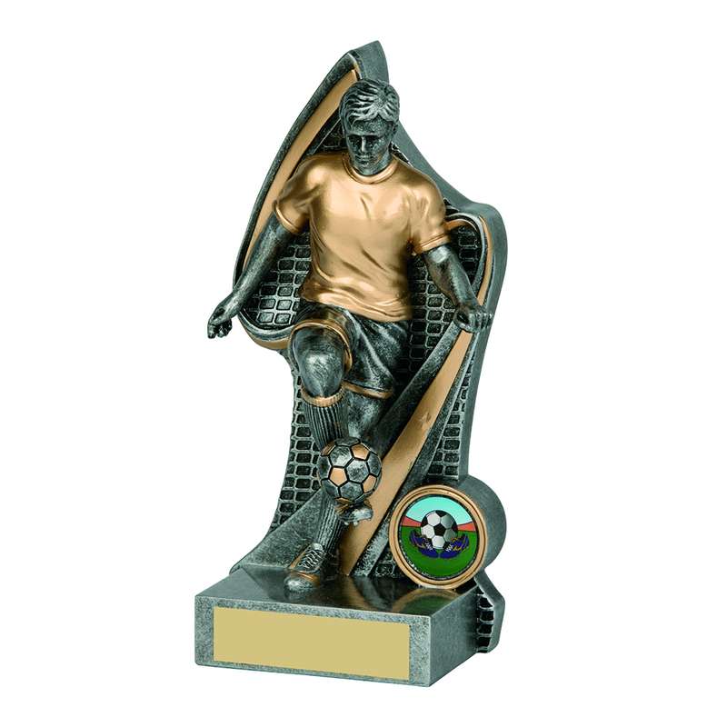 150mm Antique Silver Footballer (M) Trophy Pack – Ant Silver