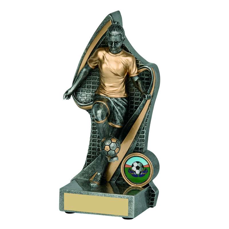 150mm Antique Silver Footballer (F) Trophy Pack – Ant Silver