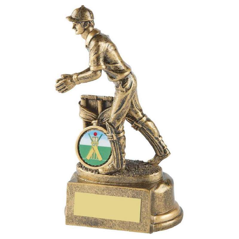 Resin Cricket Wicket Keeper Trophy 150mm – Ant Gold