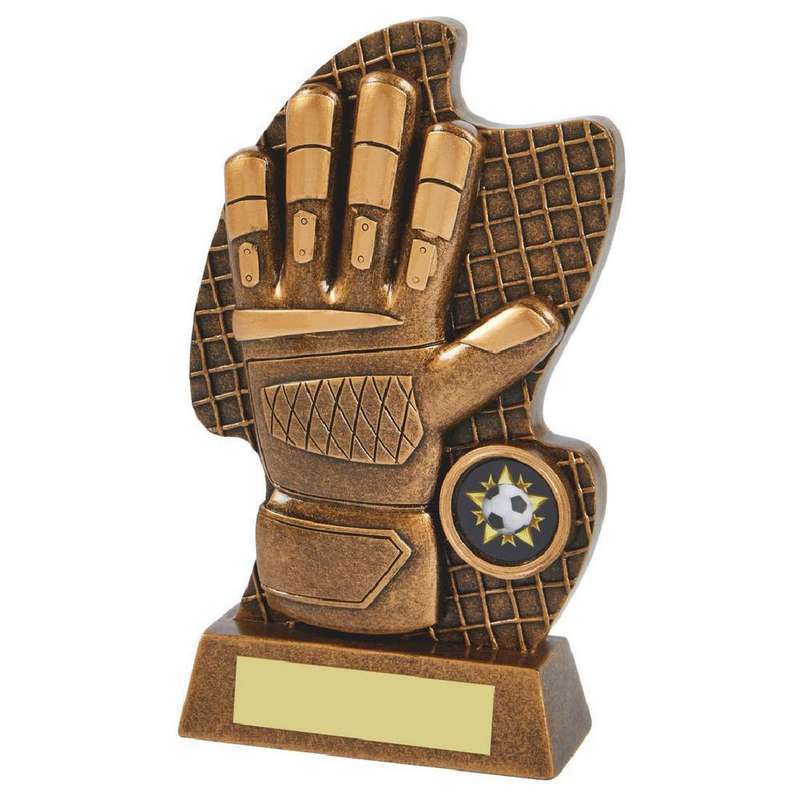 Resin Goalkeeper Glove Trophy 170mm – Ant Gold