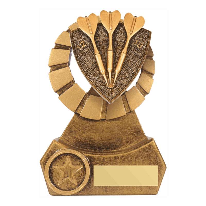Antique Gold Resin Darts Award 140mm – Ant Gold
