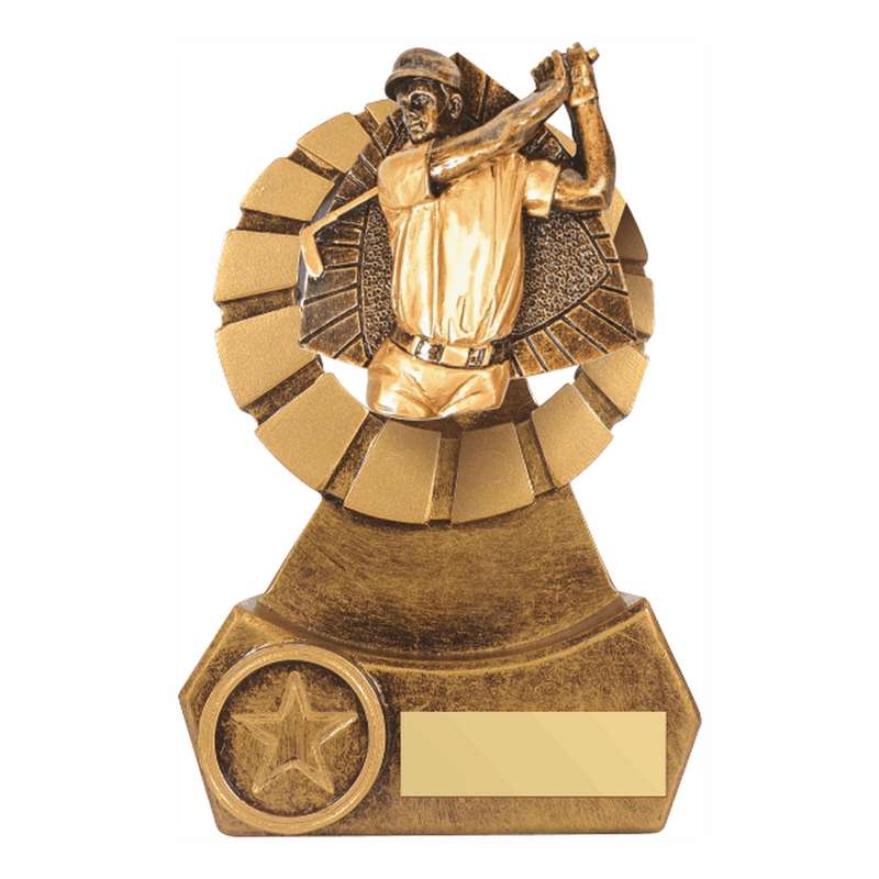 Antique Gold Resin Golf Male Award 140mm – Ant Gold