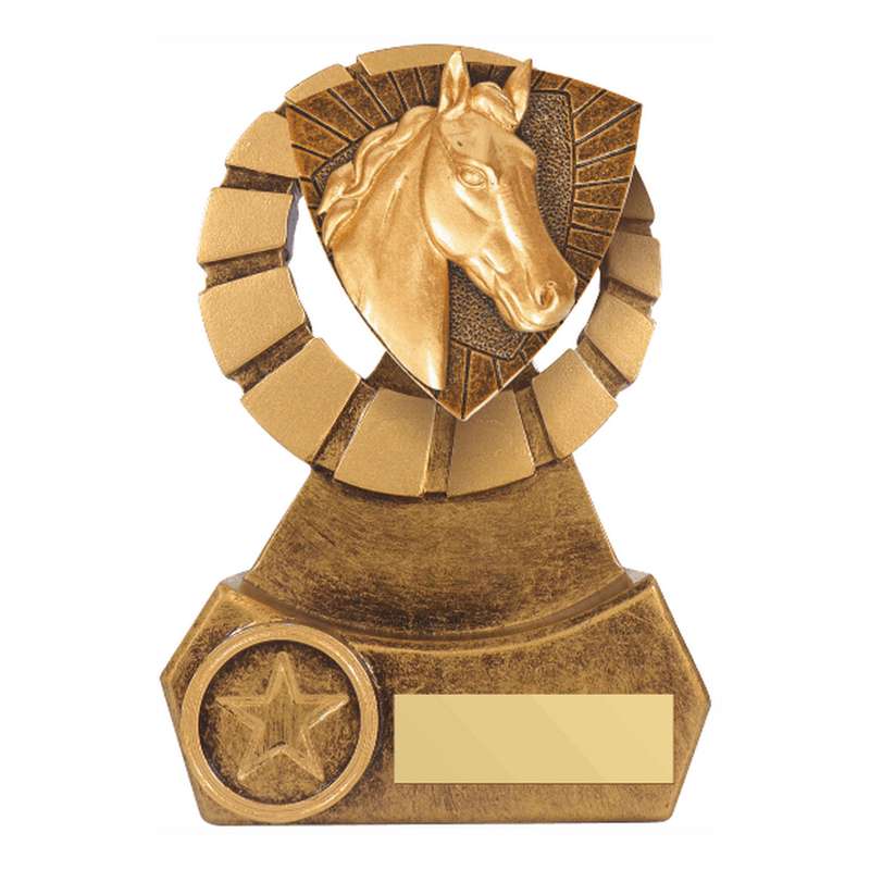 Antique Gold Resin Horse Award 140mm – Ant Gold