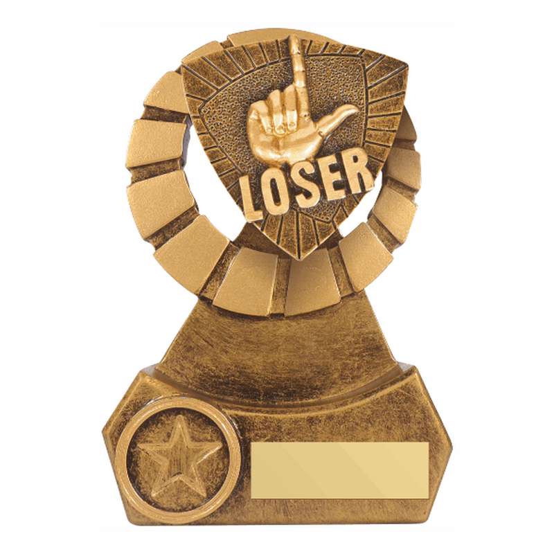 Antique Gold Resin Loser Award 140mm – Ant Gold