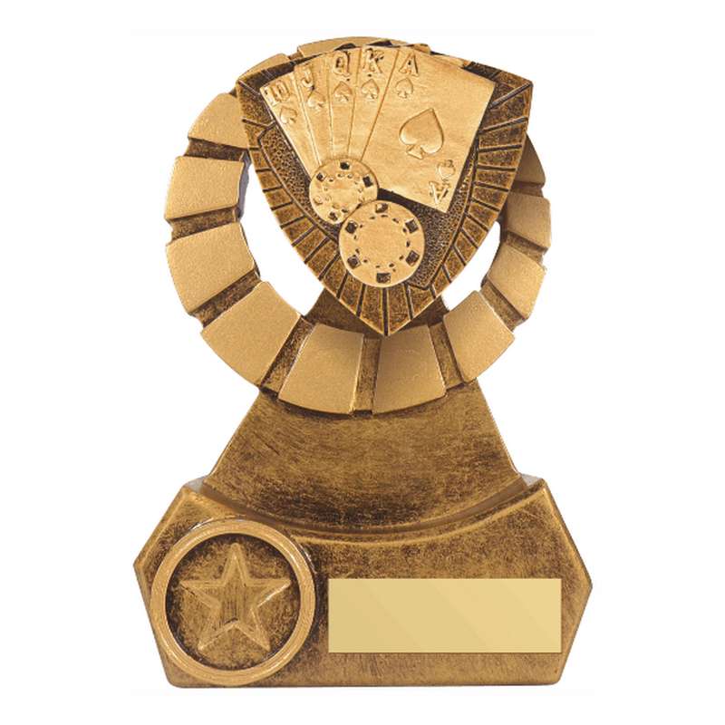 Antique Gold Resin Poker Award 140mm – Ant Gold
