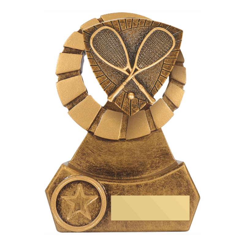Antique Gold Resin Squash Award 140mm – Ant Gold