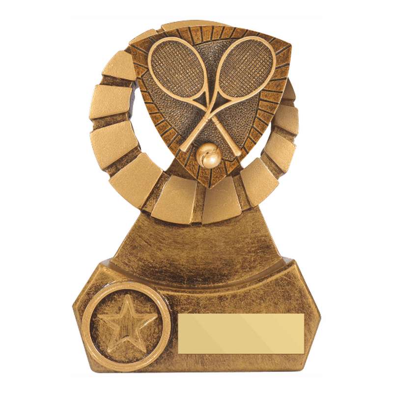 Antique Gold Resin Tennis Award 140mm – Ant Gold