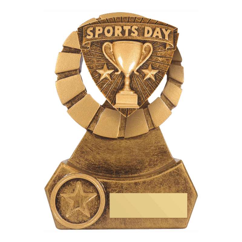 Antique Gold Resin Sports Day Award 140mm – Ant Gold