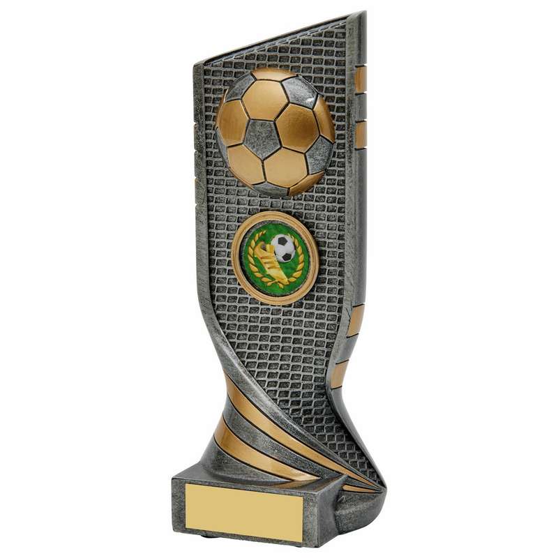 Antique Silver “Twist” Football Resin Trophy 130mm – Ant Silver