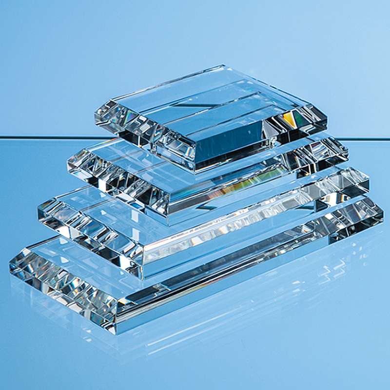 7.5cm x 7.5cm Clear Glass Base