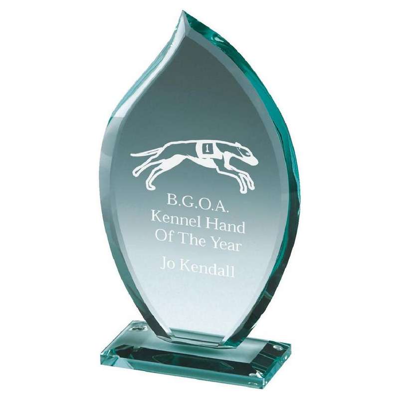 Premium Jade Glass Flame Stand (In Presentation Case) Award 155mm – Jade
