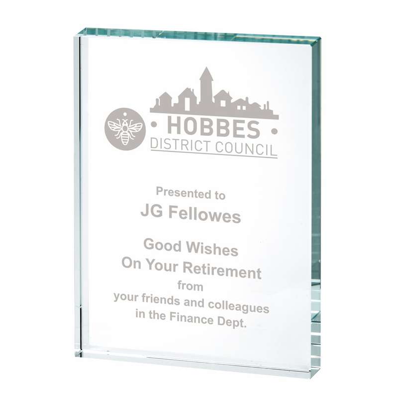 Crystal Block Award (In Presentation Case) 160mm – Clear