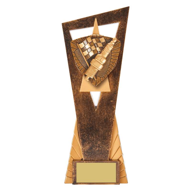 Antique Gold Edge Motor Sport Plug/Flag Award 230mm – Ant Gold