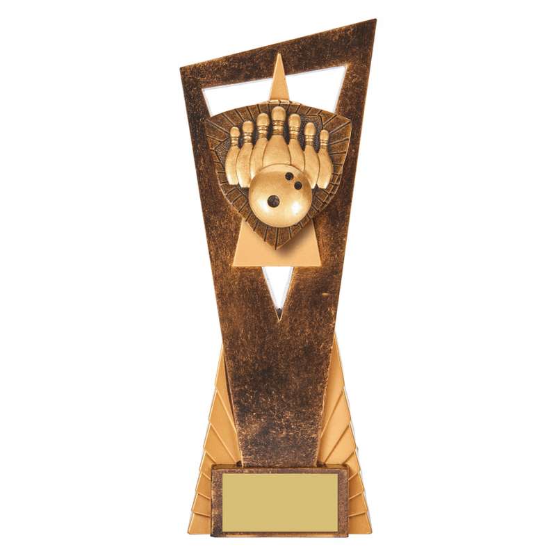 Antique Gold Edge Ten Pin Award 230mm – Ant Gold