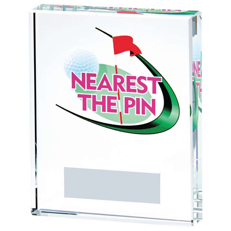 Clear/Colour Glass Golf Nearest the Pin Award 105mm – Clear