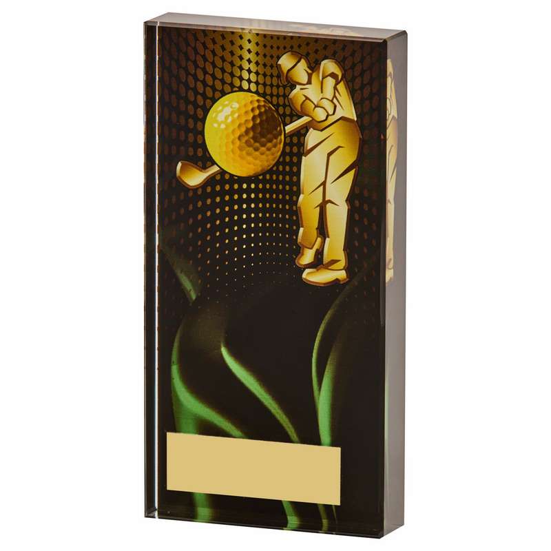 Male Golf Glass Award 100mm – Black