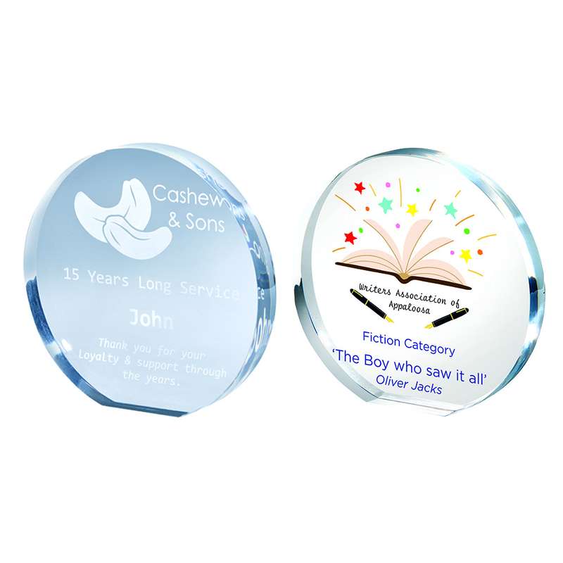 Acrylic Circle Award 125mm – Clear
