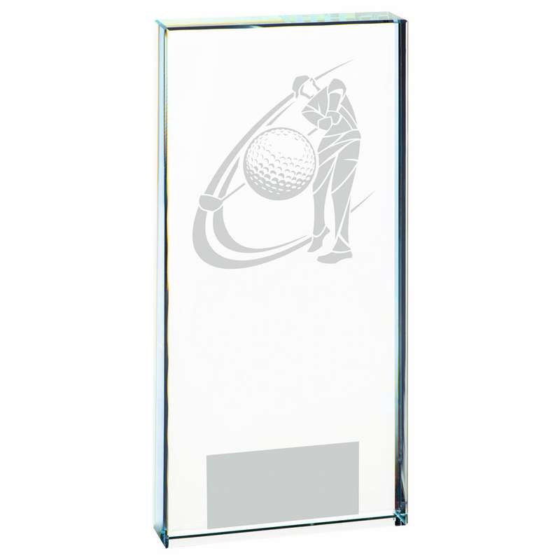 Clear Glass Golf Award – Male 140mm – Clear