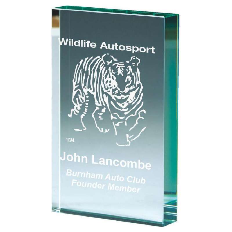 Premium Jade Glass Block Award (In Presentation Case) 90mm – Jade