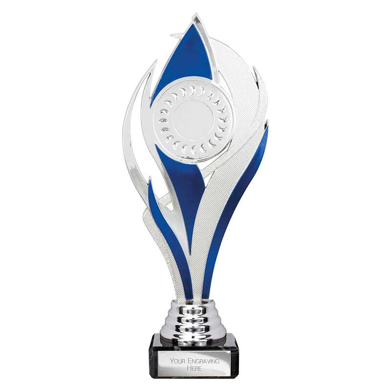 Volcano Trophy Silver & Blue